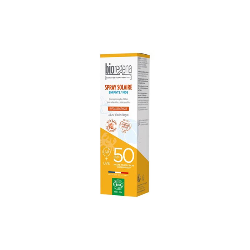 BIOREGENA-SPRAY SOLAR NIÑOS SPF50 HIPOALERGENICO 90 Ml.