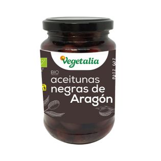 VEGETALIA-ACEITUNAS NEGRAS DE ARAGON 220 Grs. BIO