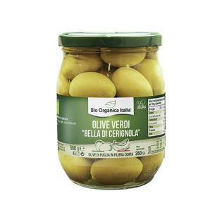BIOORGANIC-ACEITUNAS VERDES GIGANTES "BELLA DI CERIGNOLA" BIO 550 Grs. - ORGANICA ITALIA