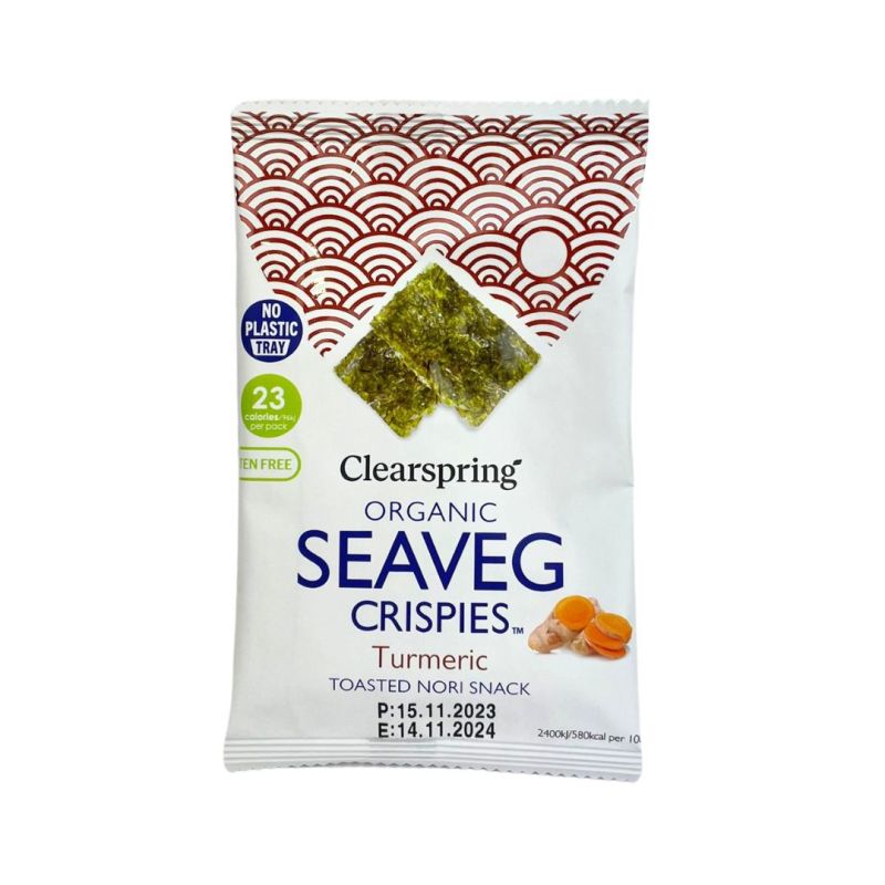 SEAVEG CRISPIES TURMERIC MULTIPACK 5x4 Gr. SNACK ALGA NORI CON CURCUMA
