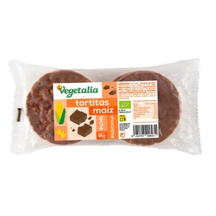 VEGETALIA-TORTITAS DE MAIZ CON CHOCOLATE CON LECHE 95 Grs. BIO