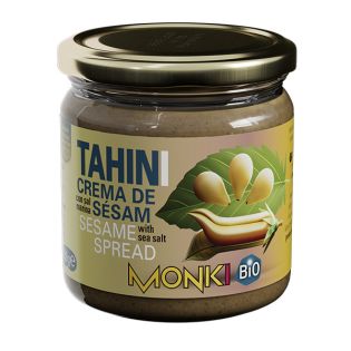 MONKI-TAHIN CREMA DE SESAMO TOSTADO CON SAL 330 Grs.