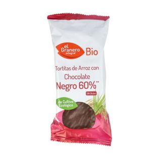 TORTITAS DE ARROZ CON CHOCOLATE NEGRO 6UDS BIO 100 Grs.