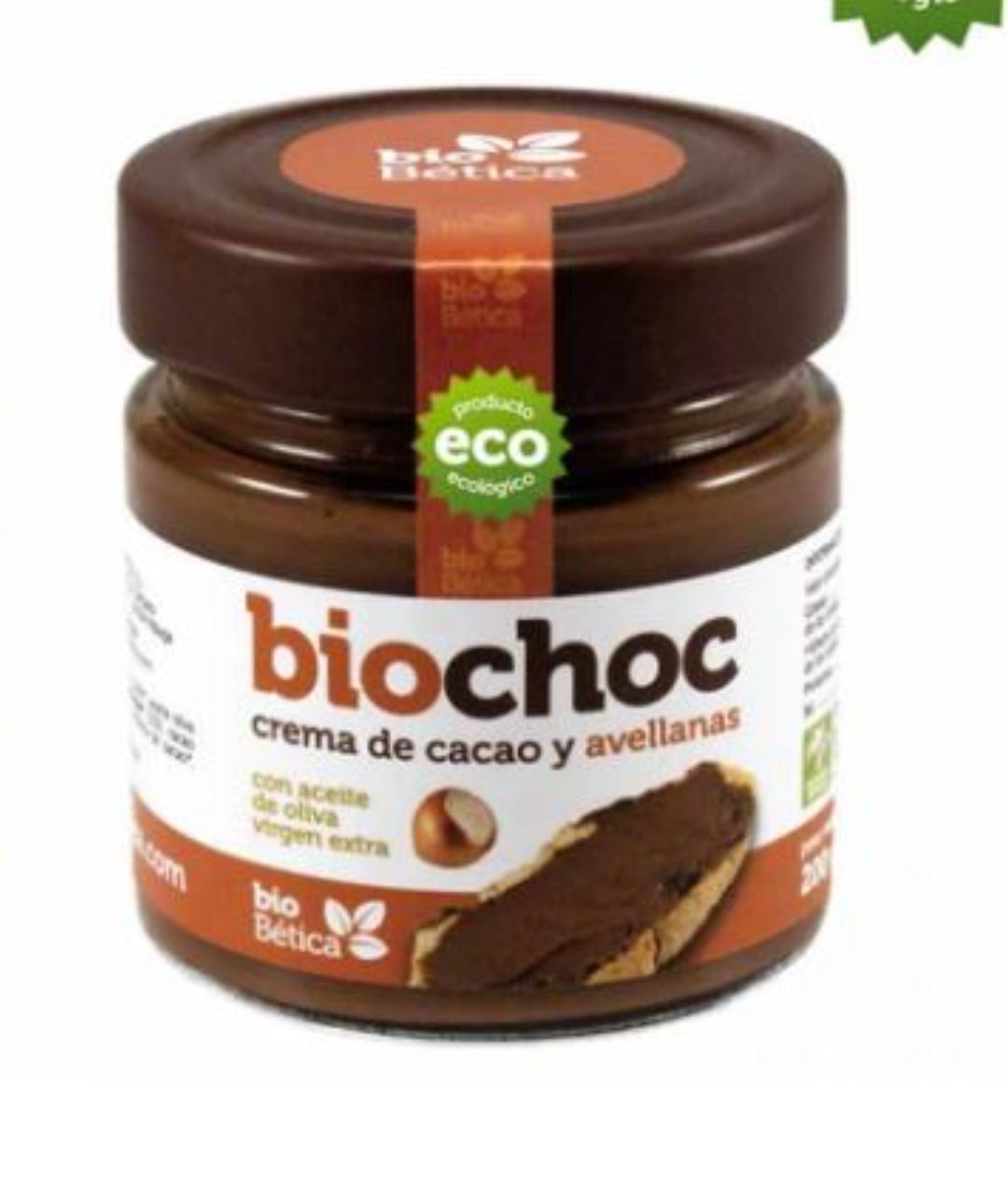 Crema de cacao y avellanas bio